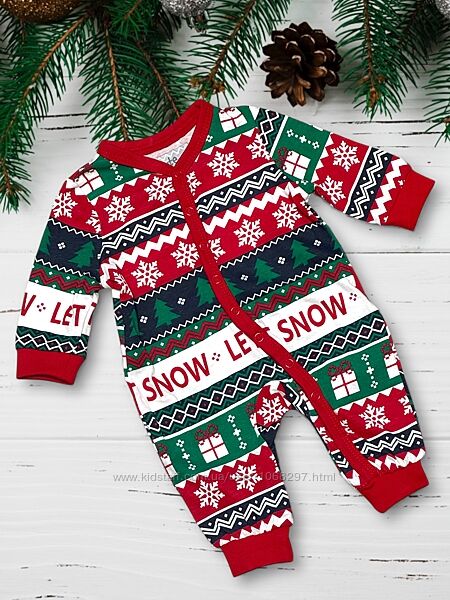 Чоловічок боді бавовняний різдвляний новорічний для малюка Pepco 0-1