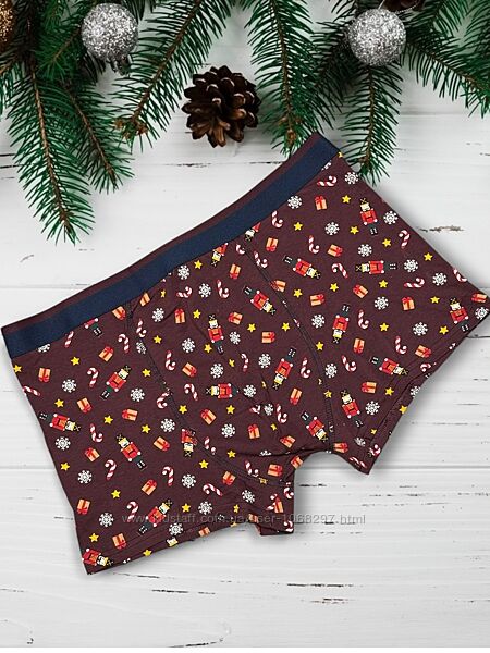 Новорічні, різдвяні чоловічі труси боксери Pepco, XXL.