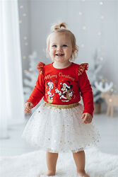 Новорічний, різдвяний комплект костюм для дівчинки disney, Pepco, 9-12 міс.