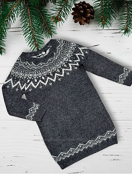 Тепла вязана сукня з кристалами для дівчинки 4-5 р. Pepco