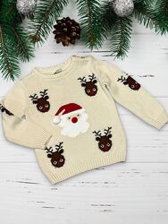 Новорічний різдвяний бавовняний светр для малечі Pepco, 18-24 міс.