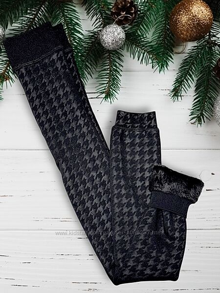 Лосини на хутрі, теплі зимові плюшеві легенси  гусяча лапка, Primark xs