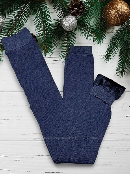 Лосини на хутрі, теплі зимові плюшеві легенси під джинс, Primark XL/2XL.