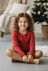 Дітяча новорічна різдвяна кофта, футболка лонгслів на дівчинку Pepco