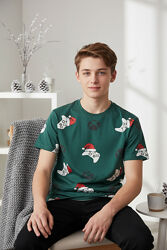 Футболка новорічна, піжамна, бавовняна до хлопчика Pepco 11-12 років.