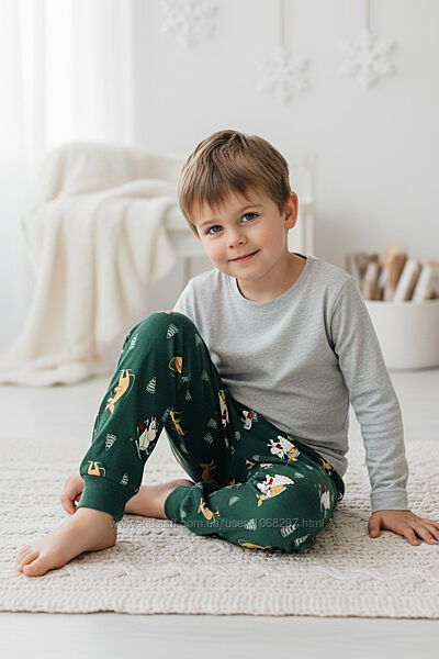 Трикотажні бавовняні піжамні дітячи штани, Pepco, 98-104.