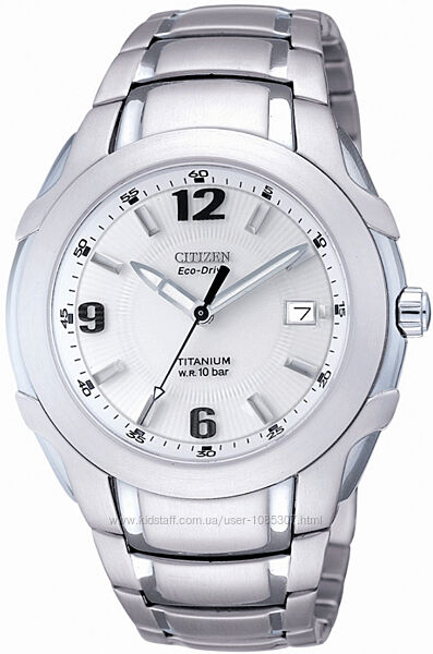 Японские титановые часы Citizen Eco Drive