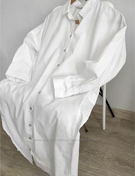 Zara біла оверсайз сукня плаття сорочка