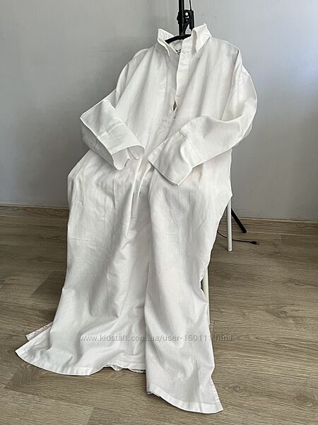 Cristina pogaci біла лляна сукня сорочка шикарное льняное платье