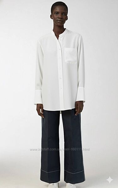 Arket біла шовкова сорочка белая шелковая рубашка