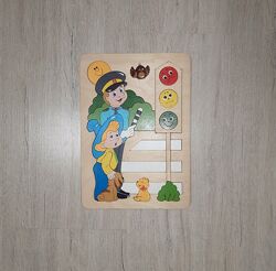 Деревяний пазл мозаїка Крона Незнайка &acuteСвітлофор&acute