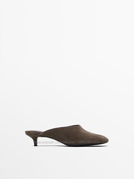 Замшевые мюли Massimo Dutti 