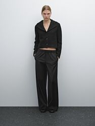 Шерстяные брюки на резинке Massimo Dutti 