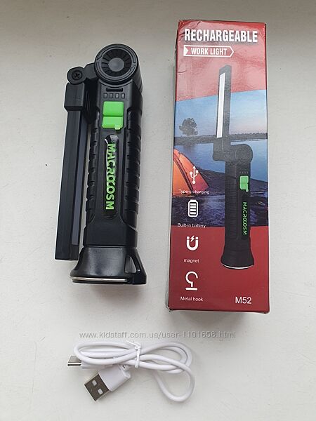 Светодиодный LED фонарь с зарядкой USB