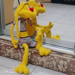Чумовой заяц Кекс. Игрушка связанная крючком, никого не оставит равнодушным