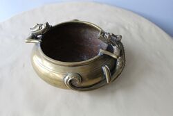 Ваза с драконами, бронза, Восток, 2 кг, 19 век, клеймо, RRR