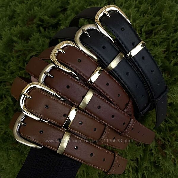 Трендовый кожаный базовый женский ремень