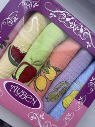 Подарочный набор кухонных полотенец вафельных Турция