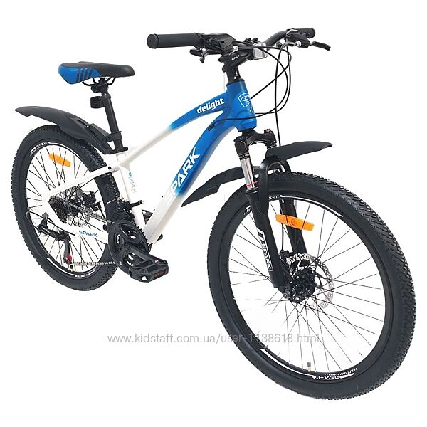 Велосипед SPARK DELIGHT 24 ал 12 ам лок-аут білий з синім