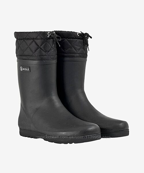 Гумові дитячі черевики на хутрі Aigle 