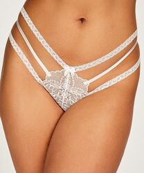 Трусики жіночі білі мереживні стрінги hunkemoller євро розмір хл.