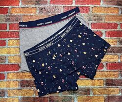 Труси боксери чоловічі 2шт happy shorts. ціна за упаковку
