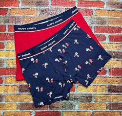 Труси боксери чоловічі 2шт happy shorts.