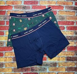 Арт.718 труси боксери чоловічі 2шт happy shorts.