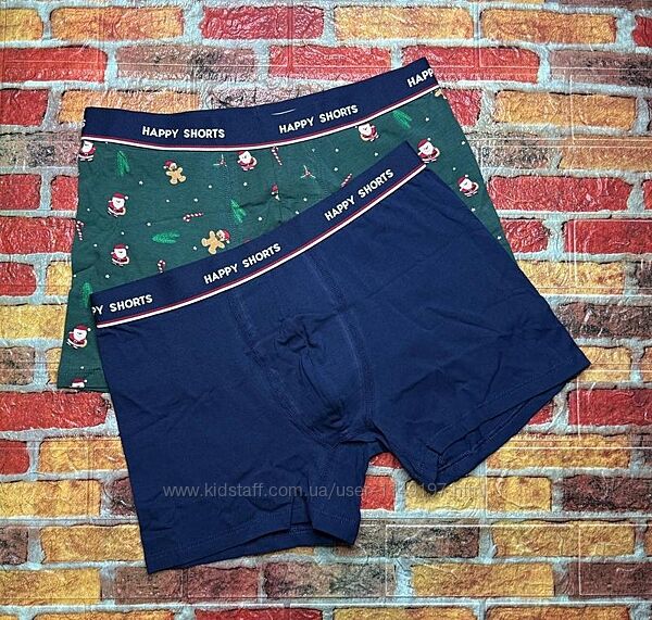Арт.718 труси боксери чоловічі 2шт happy shorts.