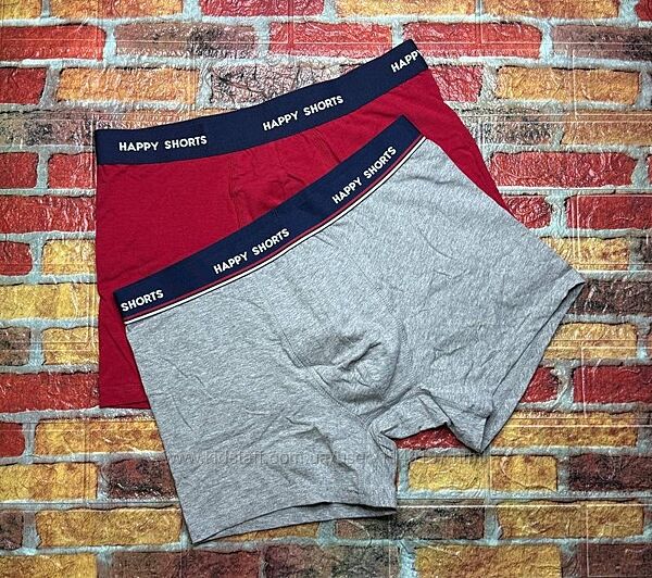 Арт.717 труси боксери чоловічі 2шт happy shorts.