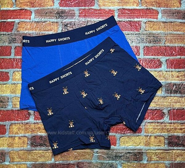Арт.715 труси боксери чоловічі 2шт happy shorts.