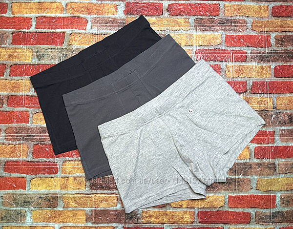 Арт.976 чоловічі труси 3шт боксери h&m розмір л.