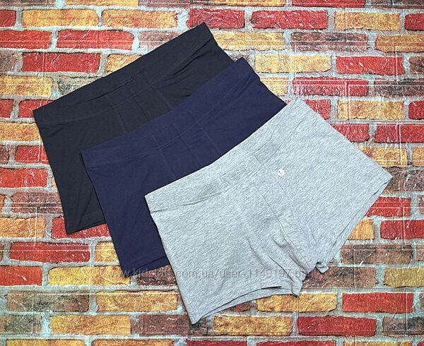 Арт.975 чоловічі труси 3шт боксери h&m розмір л.