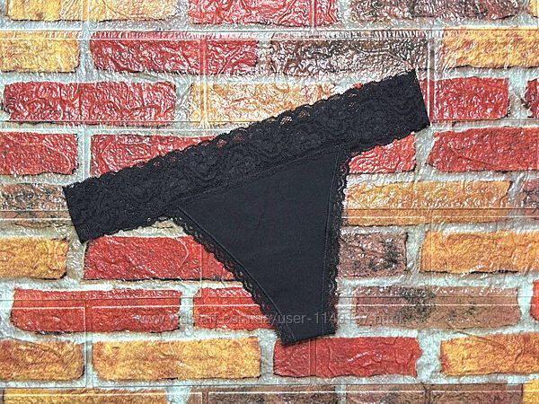 Арт.433 трусики жіночі чорні стринги esmara.