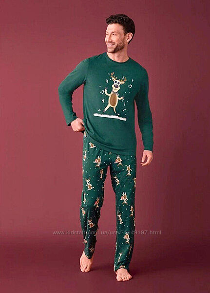 Арт.1074 Піжама чоловіча/комплект для дому новорічна тематика livergy.