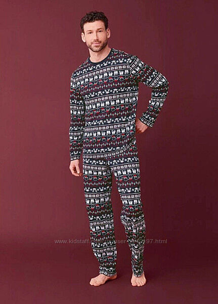 Арт.1076 піжама чоловіча/комплект для дому новорічна тематика livergy.