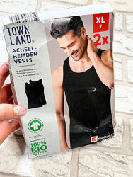 Майка натільна білизна чоловіча чорна 2шт townland.