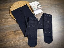 Термо колготи жіночі чорні на мікрофлісі 100 ден esmara.