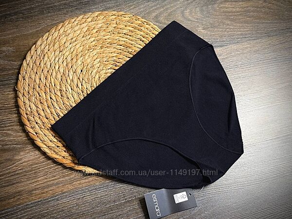 Труси жіночі чорні еластичні в рубчик Esmara.