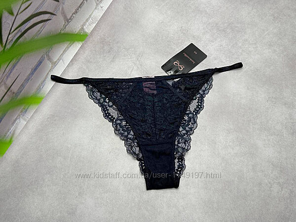 Арт.1763 трусики жіночі бразиліани чорні мереживні від hunkemoller.