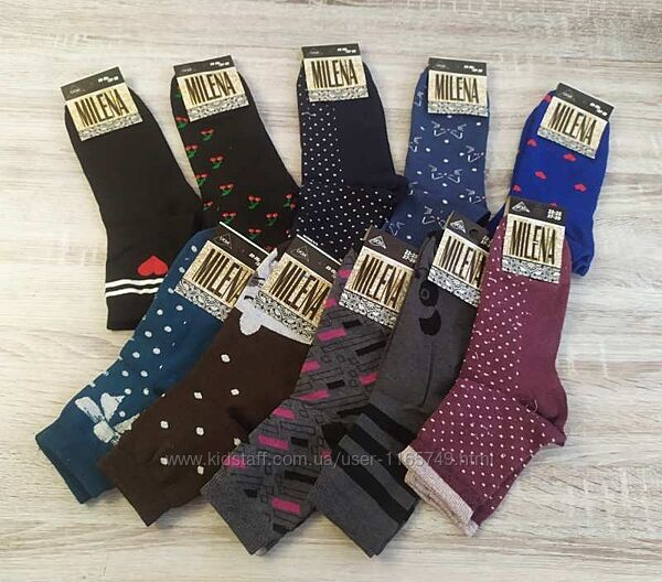 Шкарпетки жіночі бавовна 23-25 Milena Україна
