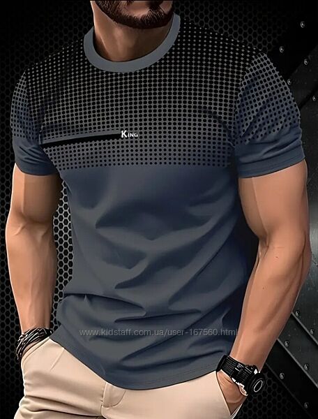 Стильна чоловіча футболка р. l повсякденна, спортивна