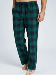 Теплі піжамні чоловічі бавовняні фланелеві штани L мужские теплые домашние
