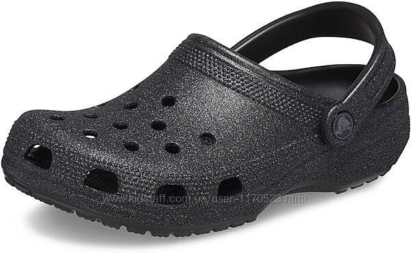 детские аквашузы Crocs Classic Glitter Clog оригинал c7-c10