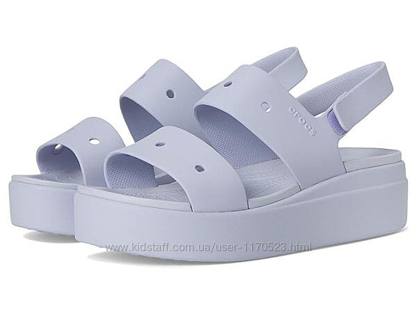 Жіночі босоніжки на платформі crocs brooklyn 4u low wedges оригінал w6-w8