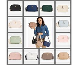 Стильна жіноча сумка кросбоді us polo assn оригінал різні кольори