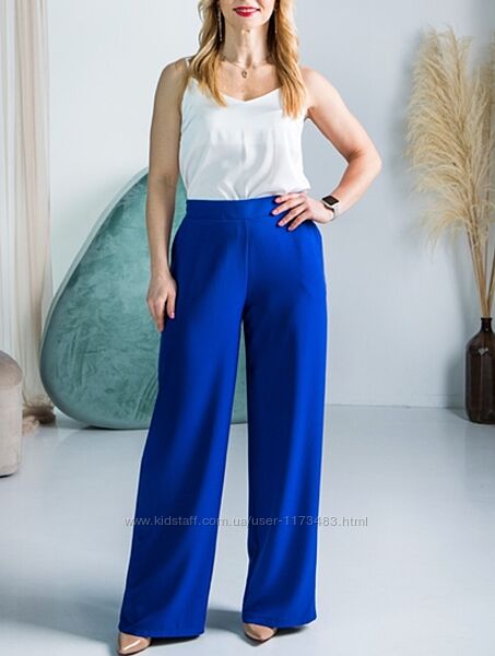 Жіночі широкі атласні штани. Л