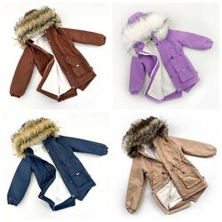 Парка дитяча зимова куртка для дівчинки на хлопчика