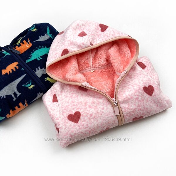 Дитяча флісова кофта з капюшоном