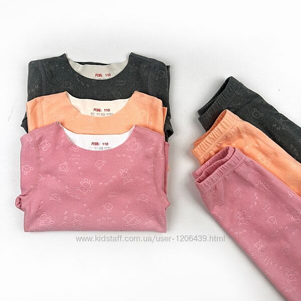 Піжама дитяча тепла велюр з тисненням